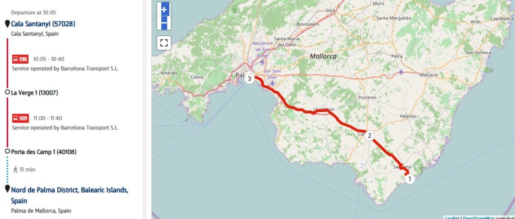 How to Spend a Long Weekend in Mallorca on a Budget bus route
