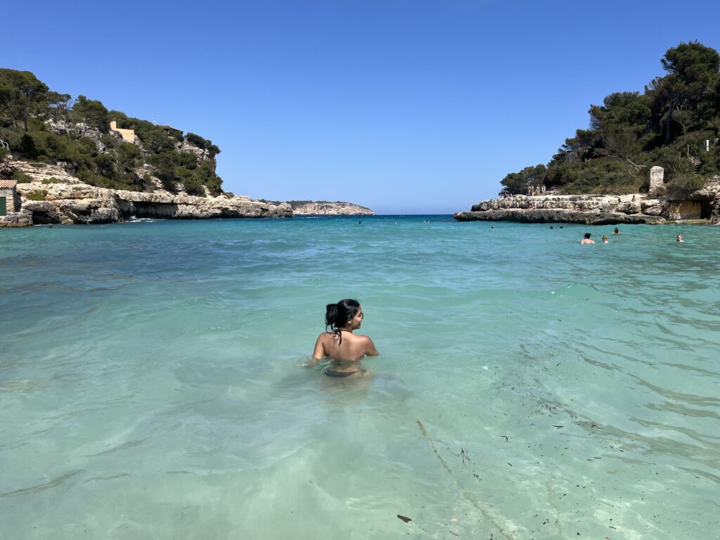 How to Spend a Long Weekend in Mallorca on a Budget cala llomards swim